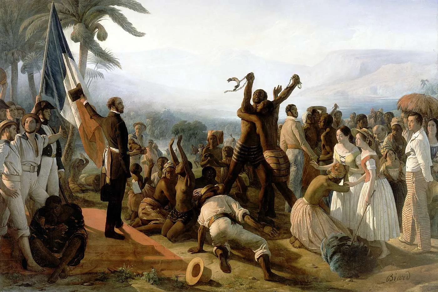 L’abolition de l’esclavage dans les colonies françaises en 1848 — Auguste-François Biard, 1849