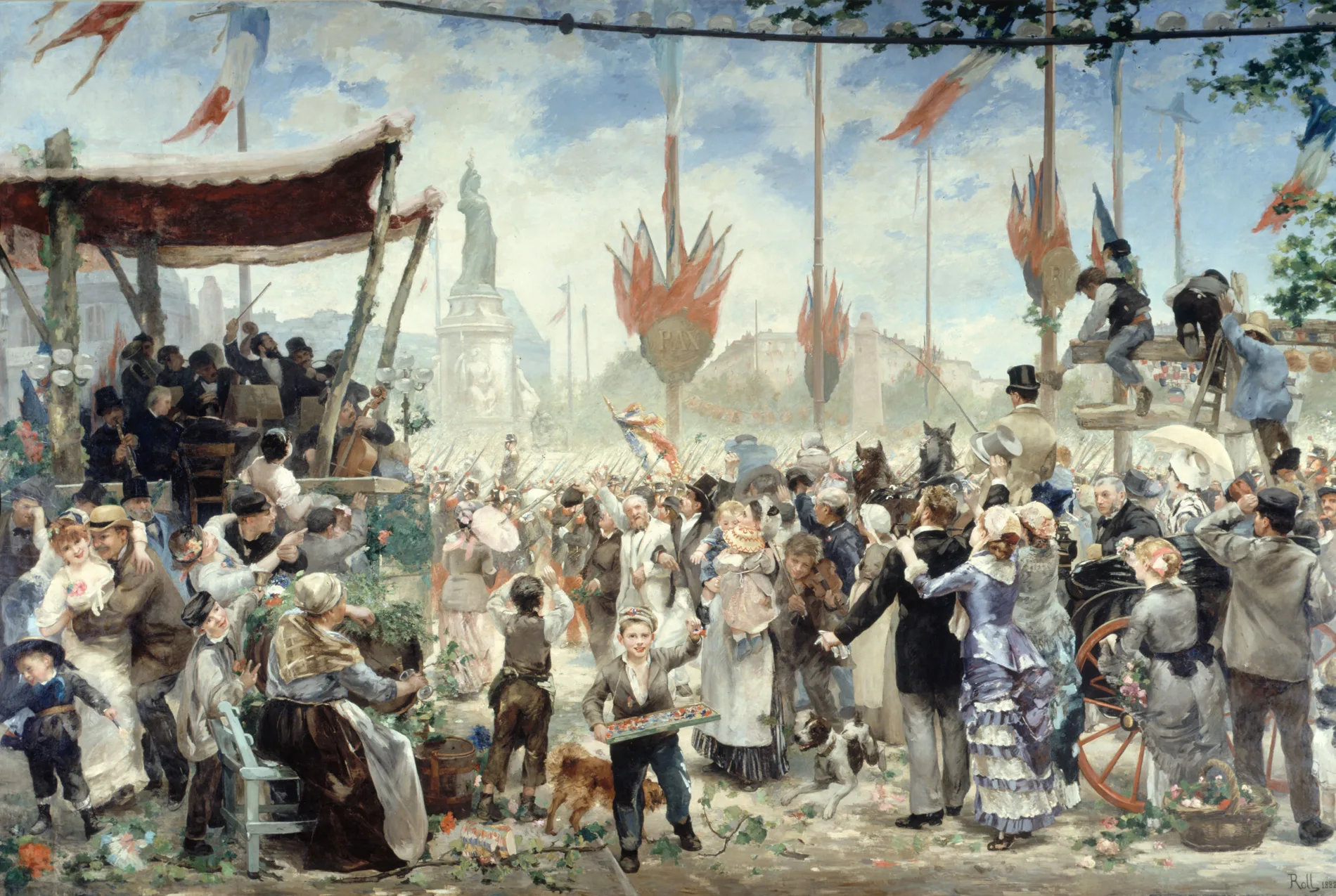 Le 14 juillet 1880, inauguration du monument élevé à la gloire de la République — Alfred Roll, 1882
